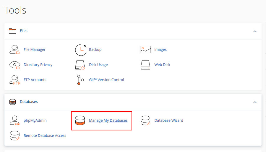 ساخت دیتابیس در cPanel سی پنل